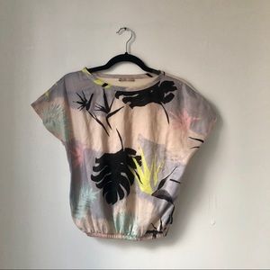 Zara artsy jungle print top